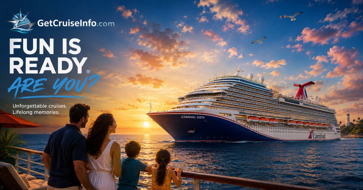 Carnival Cruise Line guide featuring Carnival cruise ships, onboard entertainment, Caribbean cruises, family cruising, and affordable cruise vacations