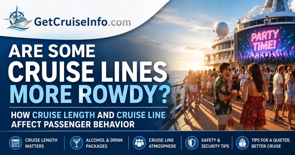 Are some cruise lines more rowdy? Cruise length, alcohol, safety, and passenger behavior guide from GetCruiseInfo.com