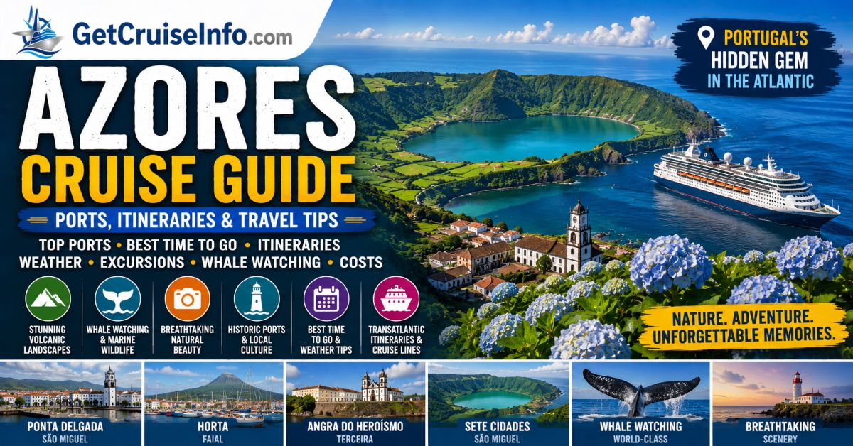 Azores cruise guide featuring volcanic islands, whale watching, crater lakes, Atlantic scenery, and Azores cruise planning advice