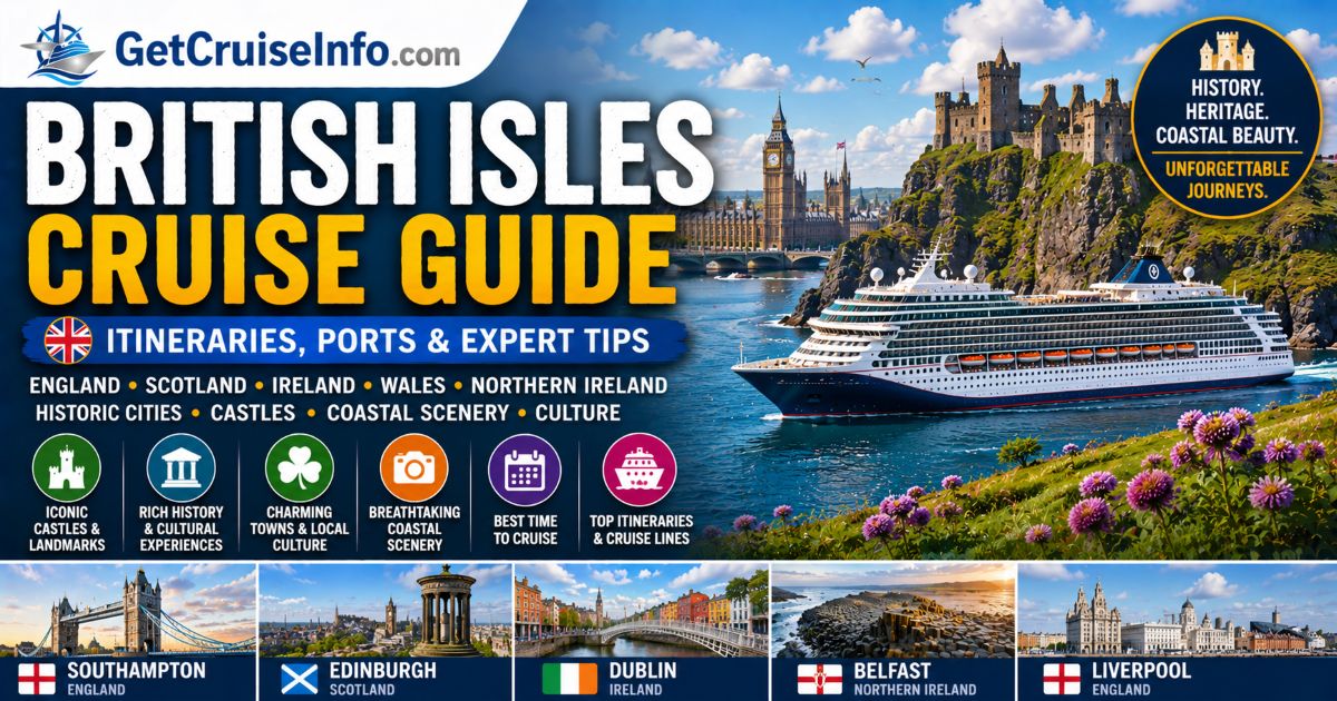 British Isles cruise guide featuring castles, coastal scenery, historic cities, and British Isles cruise planning advice