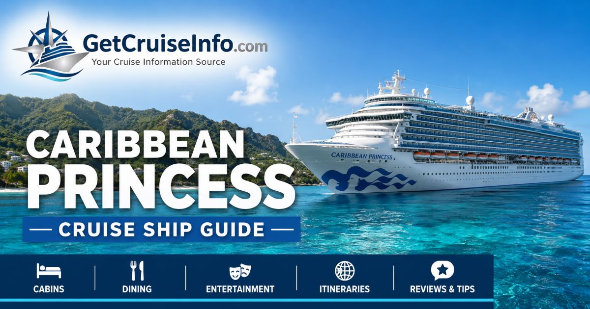Caribbean Princess cruise ship sailing at sea