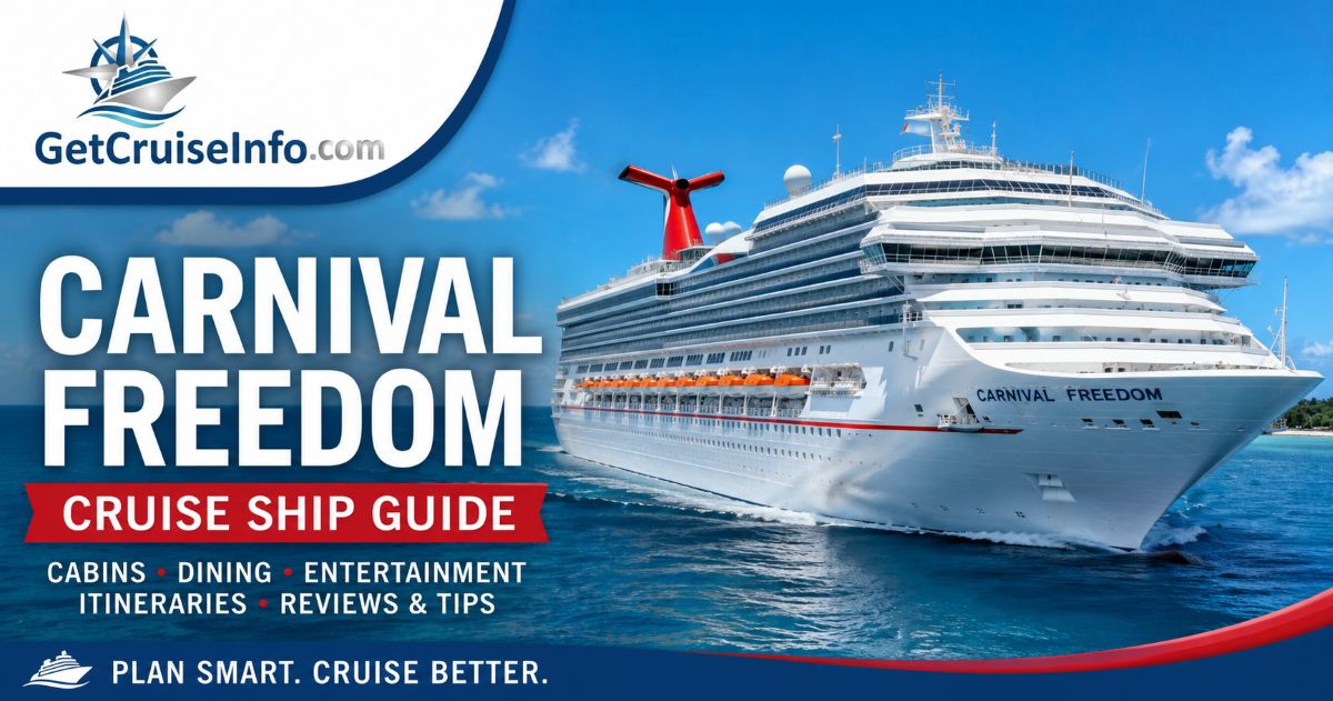 Carnival Freedom cruise ship sailing in the Caribbean