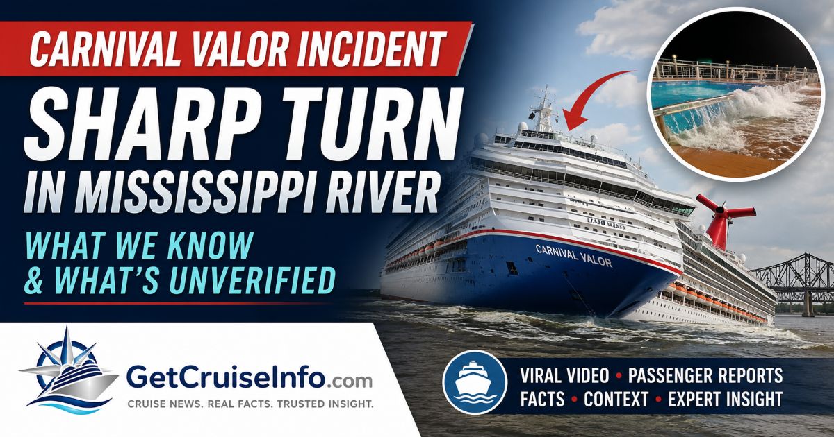 Carnival Valor sharp turn viral video fact check and analysis