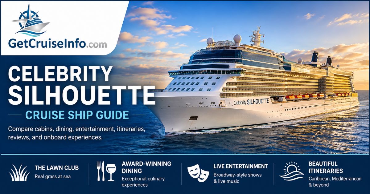 Celebrity Silhouette sailing at sea with outdoor Lawn Club and modern luxury amenities