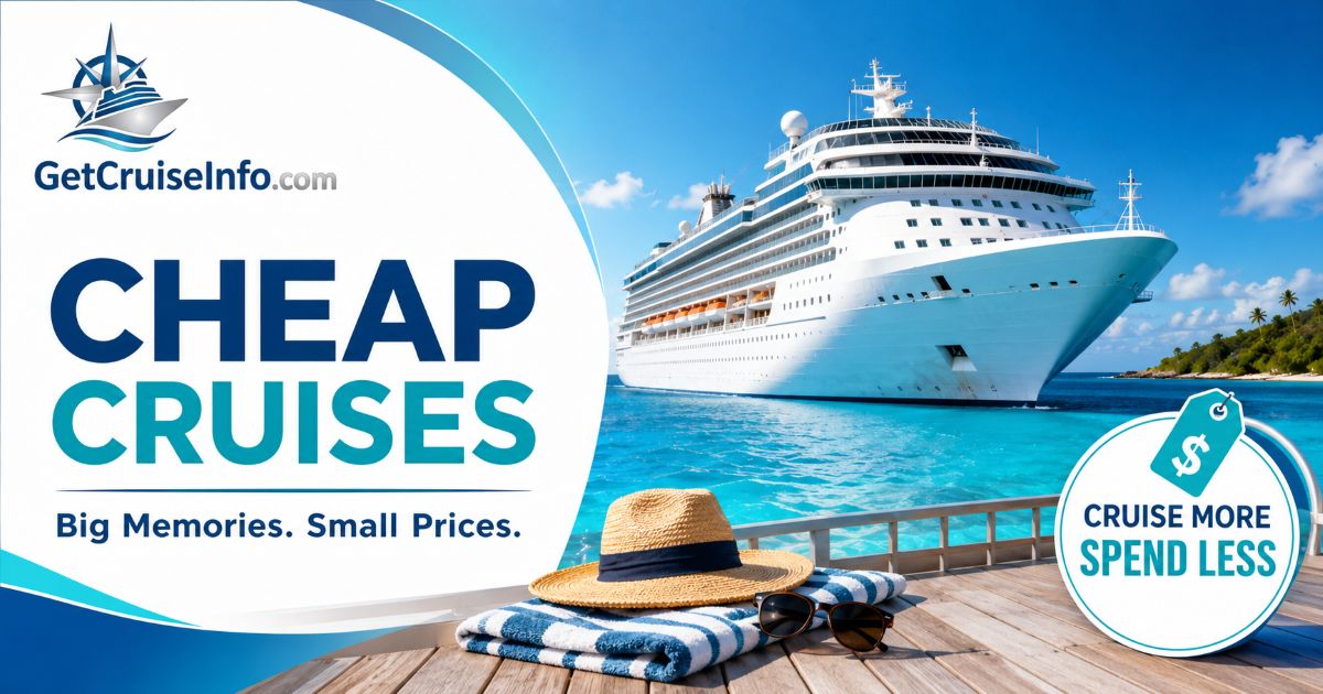 Cheap cruises guide featuring cruise deals, budget cruise planning, affordable cruise cabins, and smart cruise pricing strategies