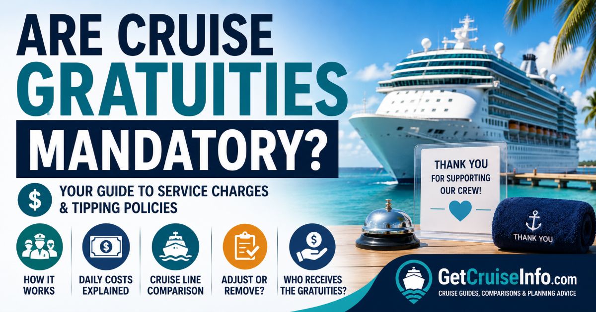 Are cruise gratuities mandatory guide explaining cruise tipping policies, service charges, and gratuity removal rules