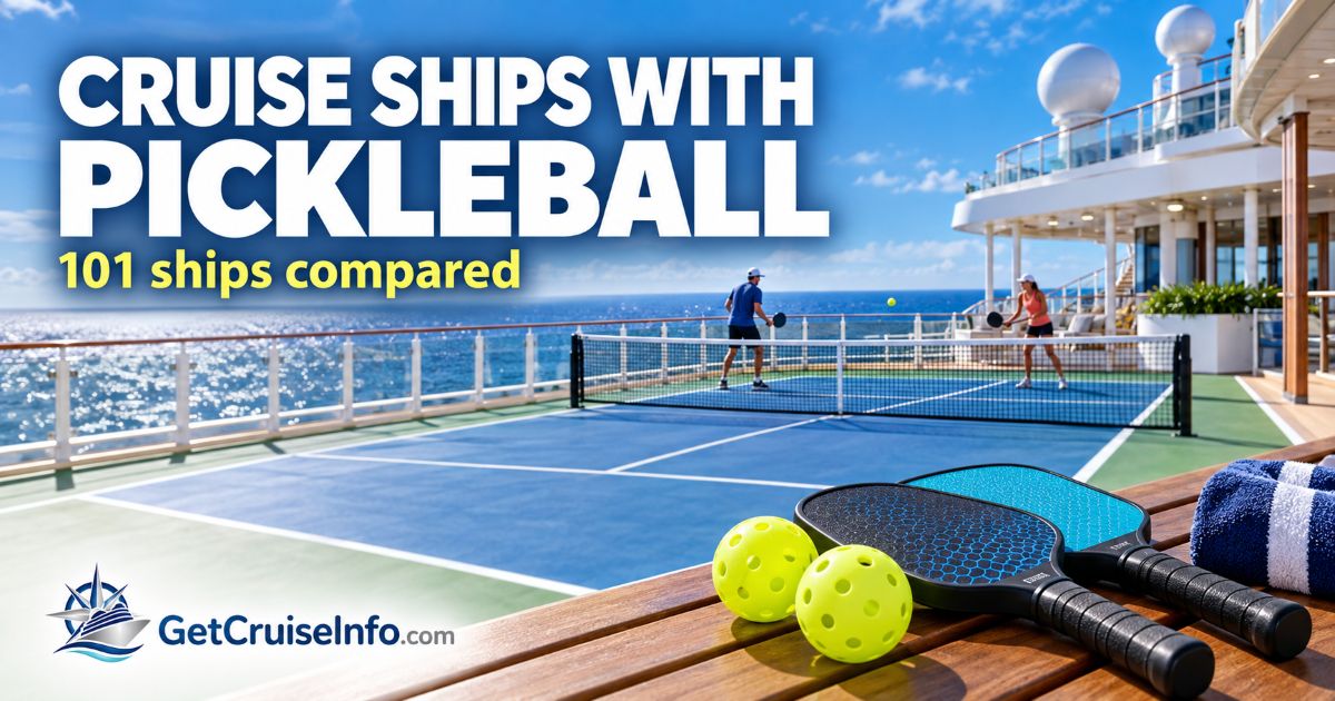 Cruise ships with pickleball courts