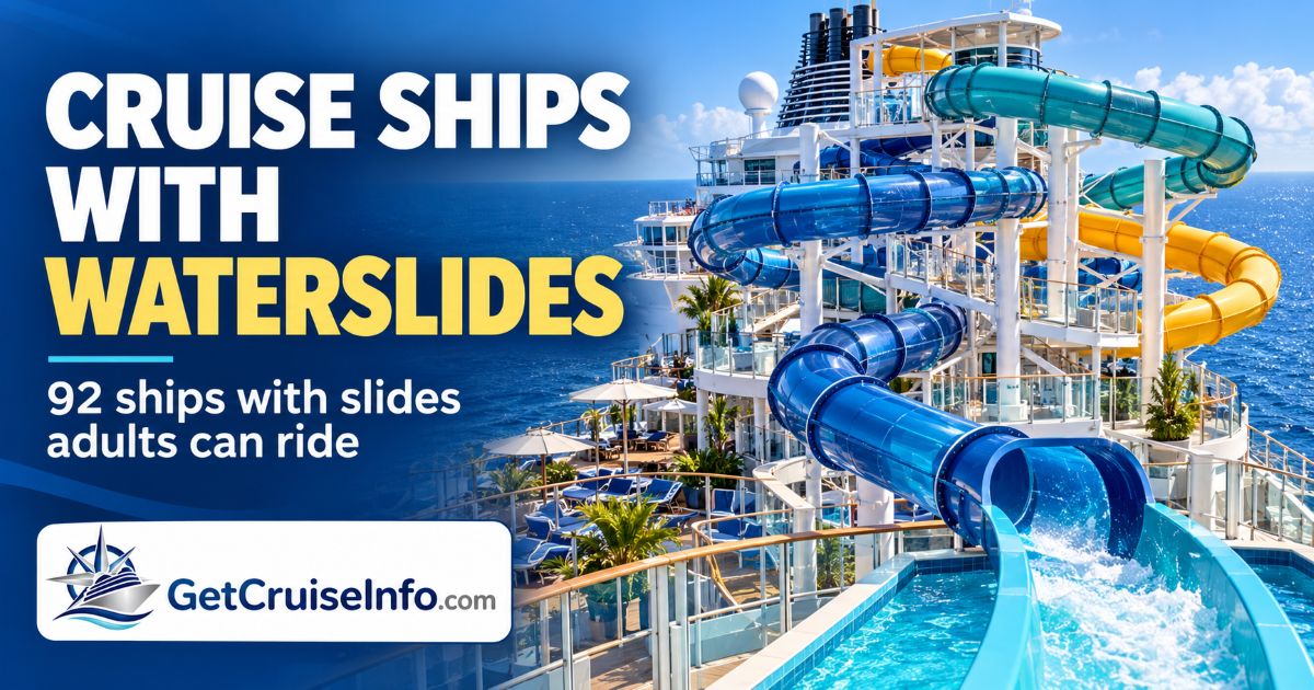 Cruise ship waterslides and waterparks adults can ride