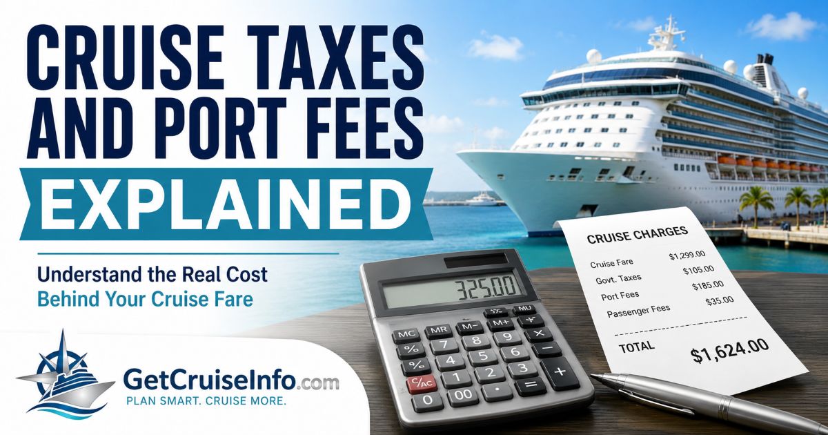 Cruise taxes and port fees explained with cruise pricing, port charges, and cruise vacation budgeting