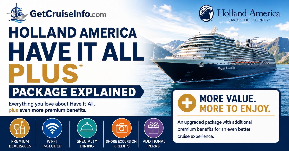 Holland America Have It All Plus package explained