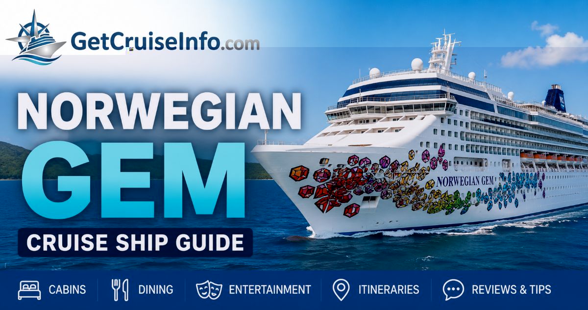 Norwegian Gem sailing at sea during a Caribbean cruise