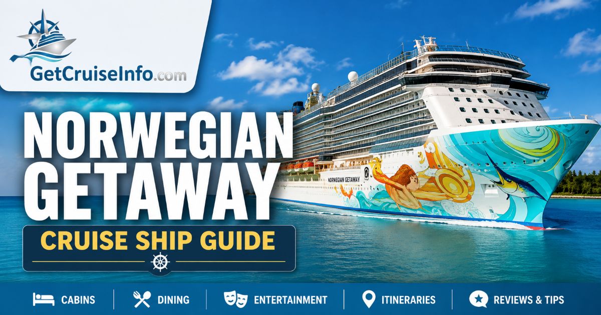 Norwegian Getaway cruise ship sailing in the Caribbean