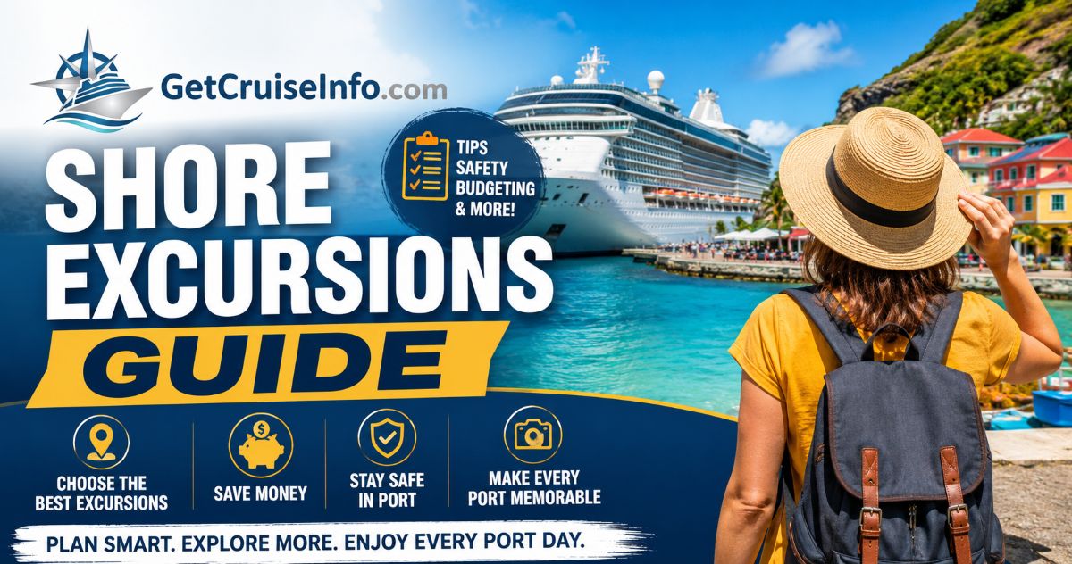 Cruise shore excursions including snorkeling, beach tours, port adventures, cultural tours, and cruise port activities