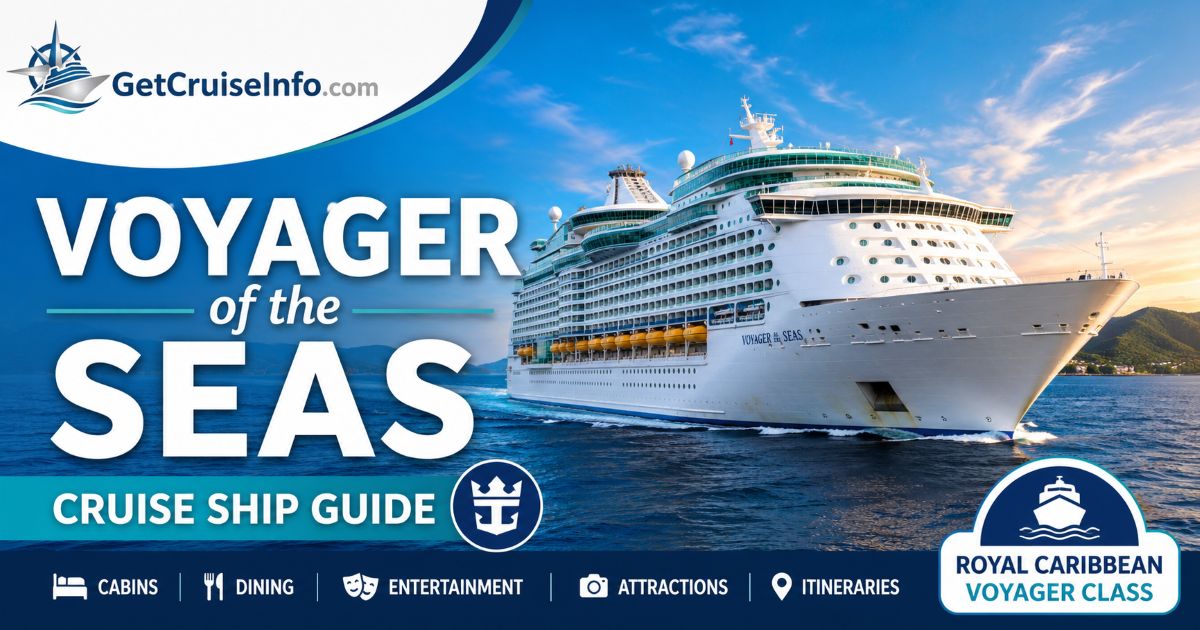 Voyager of the Seas cruise ship sailing in the Caribbean